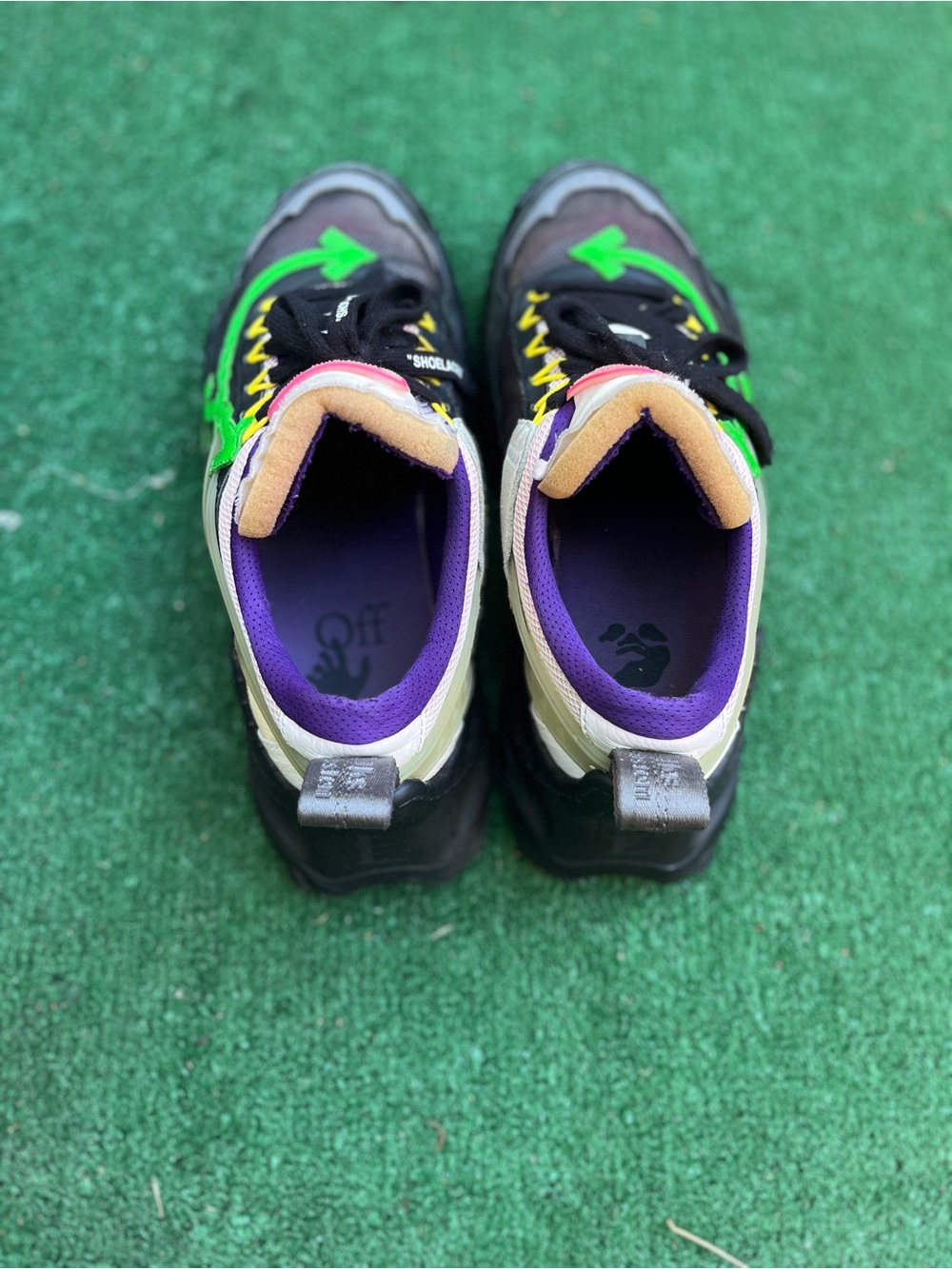 Black Multi Neon Arrow Sneakers - Picture 4 of 5